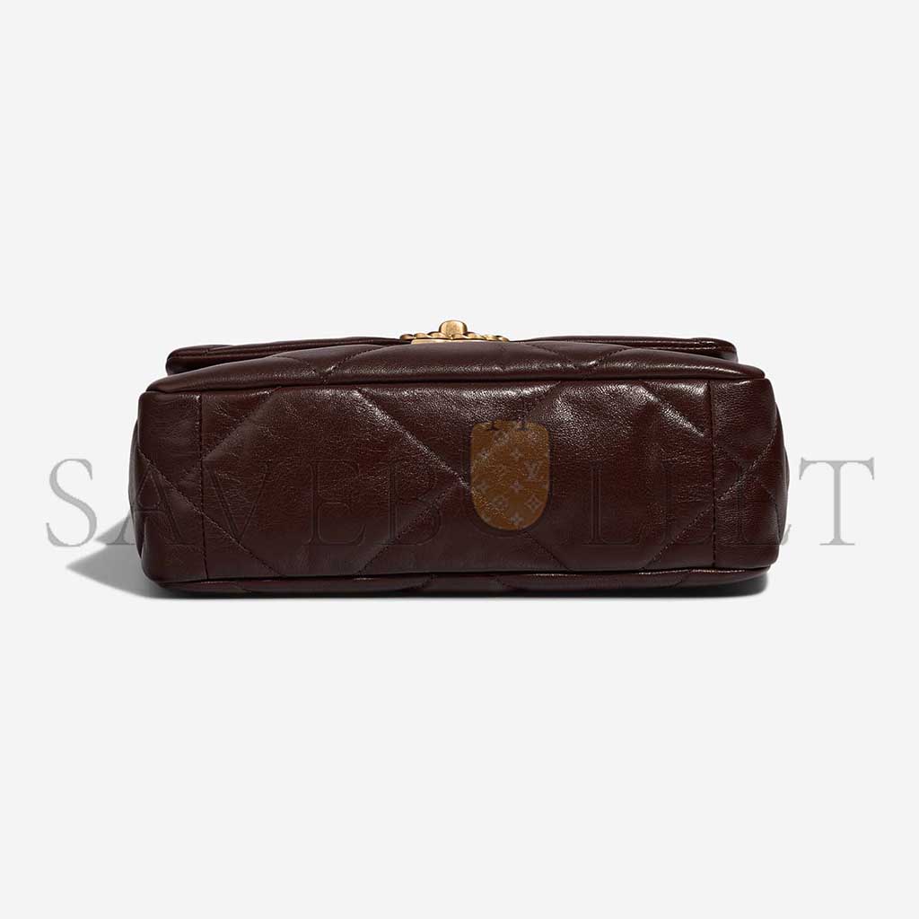 Ch*el 19 flap bag lamb brown as1160 (26*16*9cm)